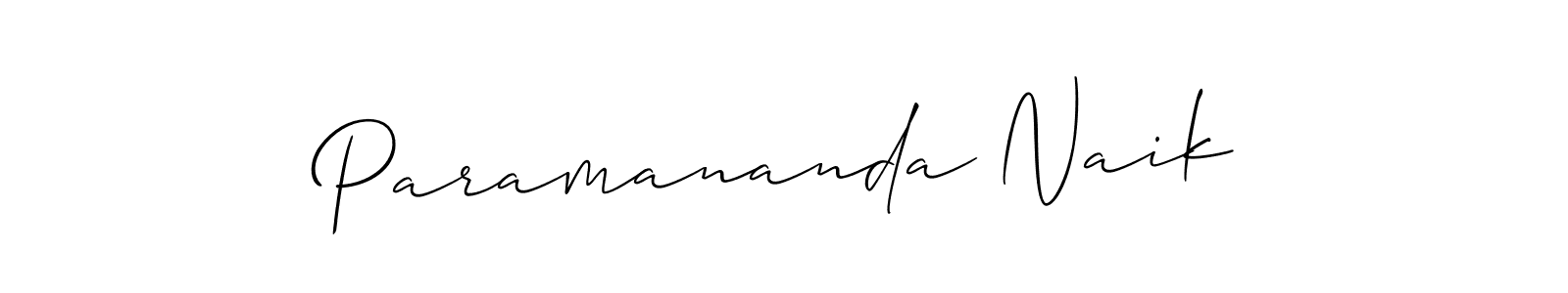 Allison_Script is a professional signature style that is perfect for those who want to add a touch of class to their signature. It is also a great choice for those who want to make their signature more unique. Get Paramananda Naik name to fancy signature for free. Paramananda Naik signature style 2 images and pictures png