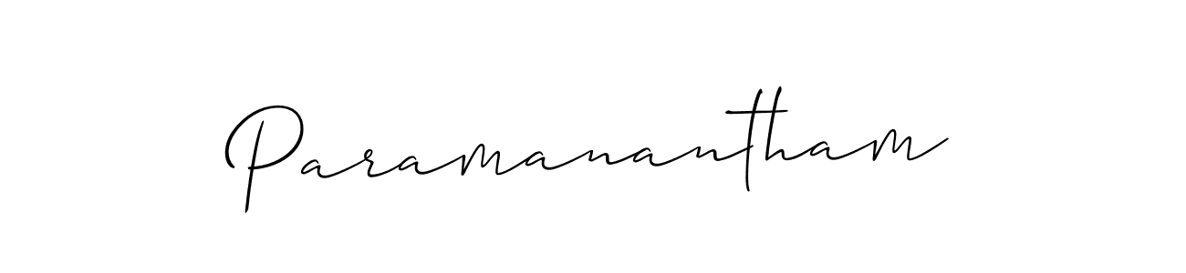 How to make Paramanantham name signature. Use Allison_Script style for creating short signs online. This is the latest handwritten sign. Paramanantham signature style 2 images and pictures png