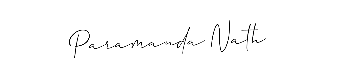 Paramanda Nath stylish signature style. Best Handwritten Sign (Allison_Script) for my name. Handwritten Signature Collection Ideas for my name Paramanda Nath. Paramanda Nath signature style 2 images and pictures png