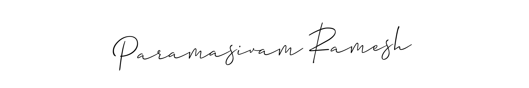 Design your own signature with our free online signature maker. With this signature software, you can create a handwritten (Allison_Script) signature for name Paramasivam Ramesh. Paramasivam Ramesh signature style 2 images and pictures png