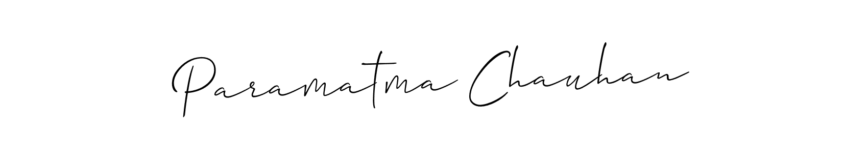 Use a signature maker to create a handwritten signature online. With this signature software, you can design (Allison_Script) your own signature for name Paramatma Chauhan. Paramatma Chauhan signature style 2 images and pictures png