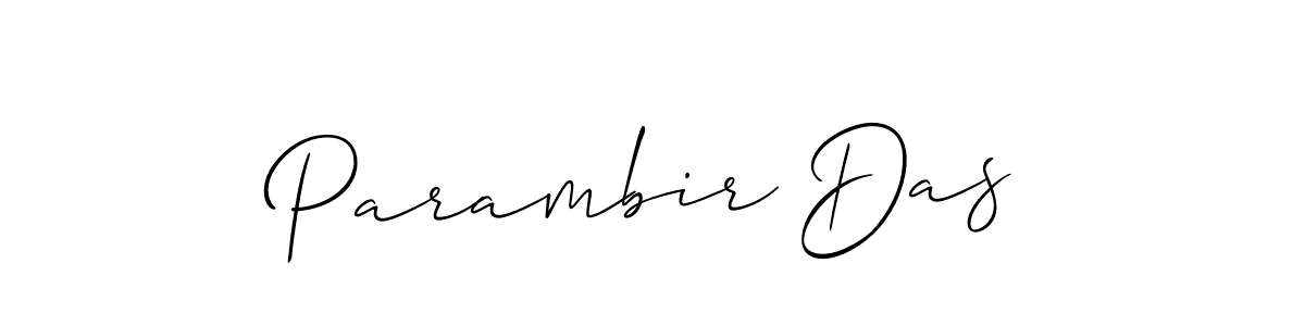 Also we have Parambir Das name is the best signature style. Create professional handwritten signature collection using Allison_Script autograph style. Parambir Das signature style 2 images and pictures png