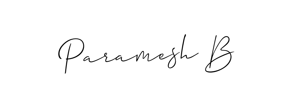 Paramesh B stylish signature style. Best Handwritten Sign (Allison_Script) for my name. Handwritten Signature Collection Ideas for my name Paramesh B. Paramesh B signature style 2 images and pictures png