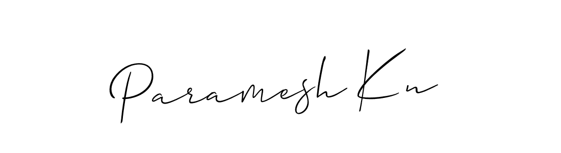 How to make Paramesh Kn name signature. Use Allison_Script style for creating short signs online. This is the latest handwritten sign. Paramesh Kn signature style 2 images and pictures png