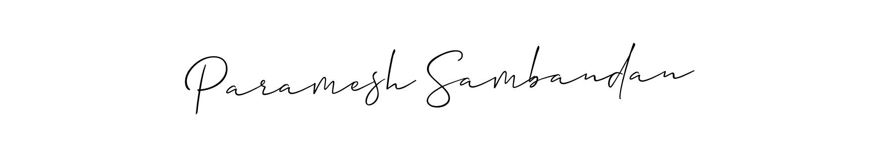 Paramesh Sambandan stylish signature style. Best Handwritten Sign (Allison_Script) for my name. Handwritten Signature Collection Ideas for my name Paramesh Sambandan. Paramesh Sambandan signature style 2 images and pictures png