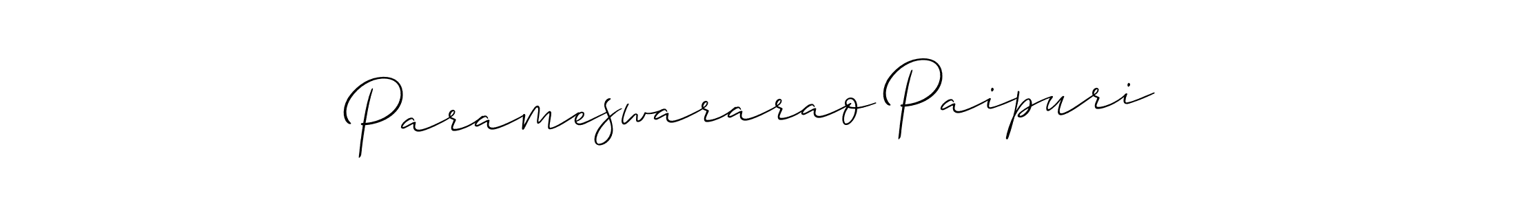 Use a signature maker to create a handwritten signature online. With this signature software, you can design (Allison_Script) your own signature for name Parameswararao Paipuri. Parameswararao Paipuri signature style 2 images and pictures png