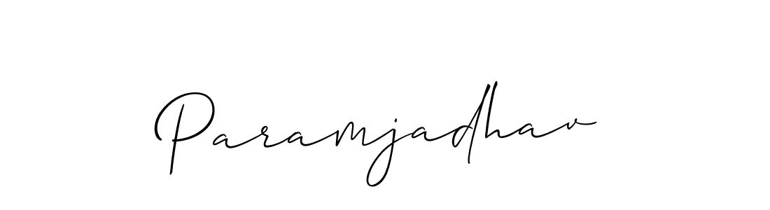 Paramjadhav stylish signature style. Best Handwritten Sign (Allison_Script) for my name. Handwritten Signature Collection Ideas for my name Paramjadhav. Paramjadhav signature style 2 images and pictures png