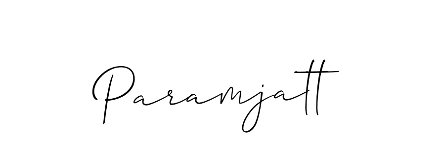 Create a beautiful signature design for name Paramjatt. With this signature (Allison_Script) fonts, you can make a handwritten signature for free. Paramjatt signature style 2 images and pictures png