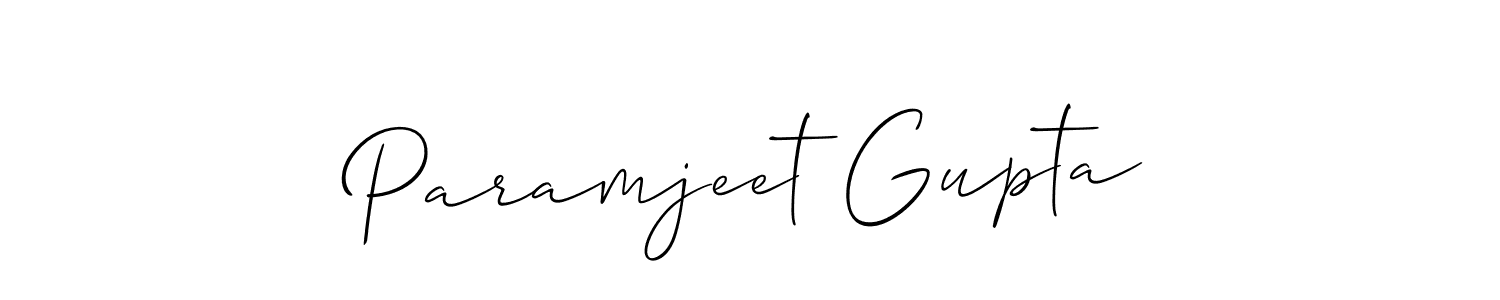 How to make Paramjeet Gupta name signature. Use Allison_Script style for creating short signs online. This is the latest handwritten sign. Paramjeet Gupta signature style 2 images and pictures png