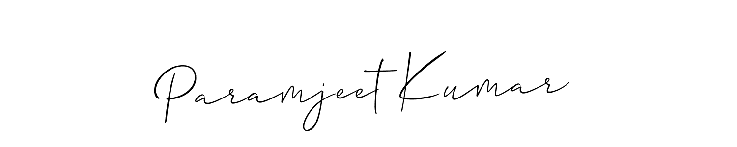 The best way (Allison_Script) to make a short signature is to pick only two or three words in your name. The name Paramjeet Kumar include a total of six letters. For converting this name. Paramjeet Kumar signature style 2 images and pictures png