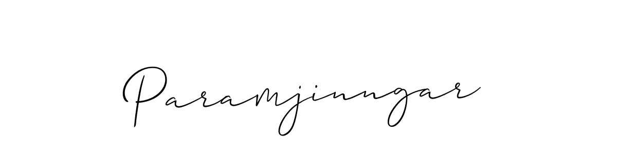 Create a beautiful signature design for name Paramjinngar. With this signature (Allison_Script) fonts, you can make a handwritten signature for free. Paramjinngar signature style 2 images and pictures png