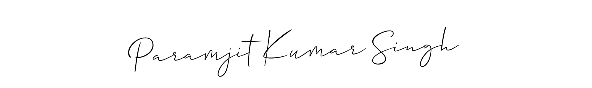 How to make Paramjit Kumar Singh name signature. Use Allison_Script style for creating short signs online. This is the latest handwritten sign. Paramjit Kumar Singh signature style 2 images and pictures png