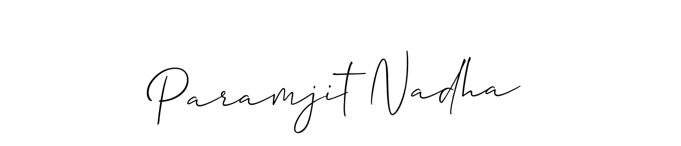 Check out images of Autograph of Paramjit Nadha name. Actor Paramjit Nadha Signature Style. Allison_Script is a professional sign style online. Paramjit Nadha signature style 2 images and pictures png