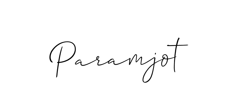 Also we have Paramjot name is the best signature style. Create professional handwritten signature collection using Allison_Script autograph style. Paramjot signature style 2 images and pictures png