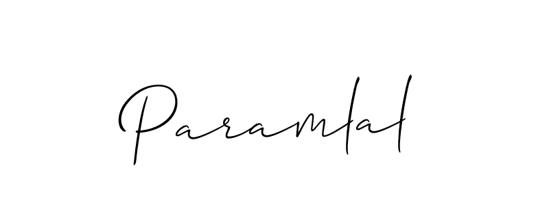 Paramlal stylish signature style. Best Handwritten Sign (Allison_Script) for my name. Handwritten Signature Collection Ideas for my name Paramlal. Paramlal signature style 2 images and pictures png