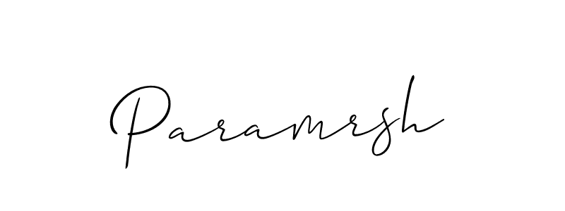 How to make Paramrsh signature? Allison_Script is a professional autograph style. Create handwritten signature for Paramrsh name. Paramrsh signature style 2 images and pictures png