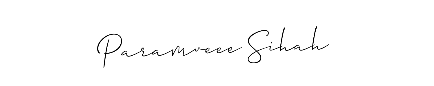 Make a beautiful signature design for name Paramveee Sihah. Use this online signature maker to create a handwritten signature for free. Paramveee Sihah signature style 2 images and pictures png