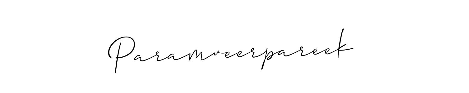 Paramveerpareek stylish signature style. Best Handwritten Sign (Allison_Script) for my name. Handwritten Signature Collection Ideas for my name Paramveerpareek. Paramveerpareek signature style 2 images and pictures png