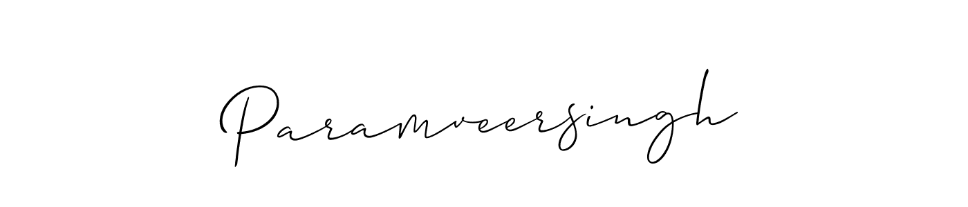 How to make Paramveersingh signature? Allison_Script is a professional autograph style. Create handwritten signature for Paramveersingh name. Paramveersingh signature style 2 images and pictures png