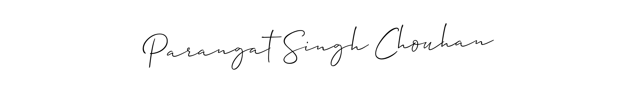 The best way (Allison_Script) to make a short signature is to pick only two or three words in your name. The name Parangat Singh Chouhan include a total of six letters. For converting this name. Parangat Singh Chouhan signature style 2 images and pictures png