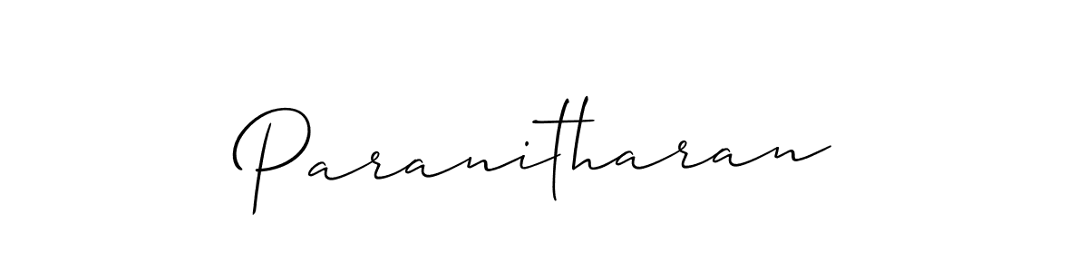 Also we have Paranitharan name is the best signature style. Create professional handwritten signature collection using Allison_Script autograph style. Paranitharan signature style 2 images and pictures png