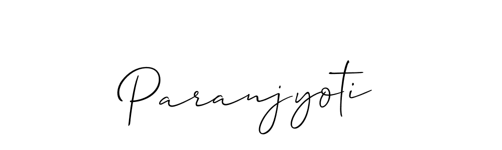 How to make Paranjyoti name signature. Use Allison_Script style for creating short signs online. This is the latest handwritten sign. Paranjyoti signature style 2 images and pictures png