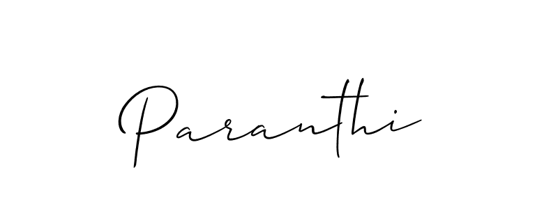 Create a beautiful signature design for name Paranthi. With this signature (Allison_Script) fonts, you can make a handwritten signature for free. Paranthi signature style 2 images and pictures png