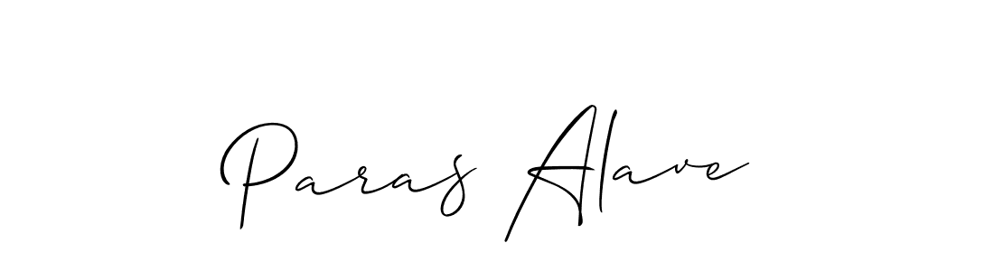 How to make Paras Alave signature? Allison_Script is a professional autograph style. Create handwritten signature for Paras Alave name. Paras Alave signature style 2 images and pictures png