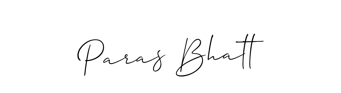 Also we have Paras Bhatt name is the best signature style. Create professional handwritten signature collection using Allison_Script autograph style. Paras Bhatt signature style 2 images and pictures png