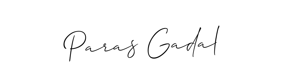 Also we have Paras Gadal name is the best signature style. Create professional handwritten signature collection using Allison_Script autograph style. Paras Gadal signature style 2 images and pictures png