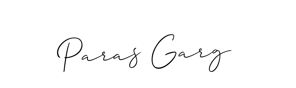 Similarly Allison_Script is the best handwritten signature design. Signature creator online .You can use it as an online autograph creator for name Paras Garg. Paras Garg signature style 2 images and pictures png