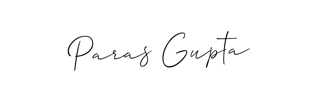 Design your own signature with our free online signature maker. With this signature software, you can create a handwritten (Allison_Script) signature for name Paras Gupta. Paras Gupta signature style 2 images and pictures png