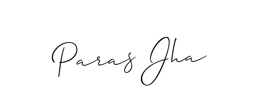 Similarly Allison_Script is the best handwritten signature design. Signature creator online .You can use it as an online autograph creator for name Paras Jha. Paras Jha signature style 2 images and pictures png