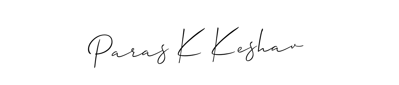 Similarly Allison_Script is the best handwritten signature design. Signature creator online .You can use it as an online autograph creator for name Paras K Keshav. Paras K Keshav signature style 2 images and pictures png