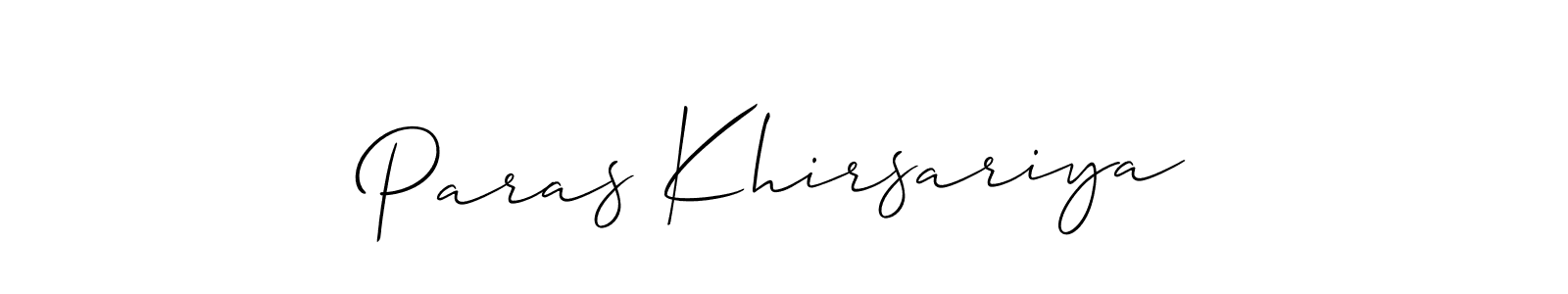 Here are the top 10 professional signature styles for the name Paras Khirsariya. These are the best autograph styles you can use for your name. Paras Khirsariya signature style 2 images and pictures png