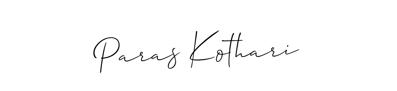You should practise on your own different ways (Allison_Script) to write your name (Paras Kothari) in signature. don't let someone else do it for you. Paras Kothari signature style 2 images and pictures png