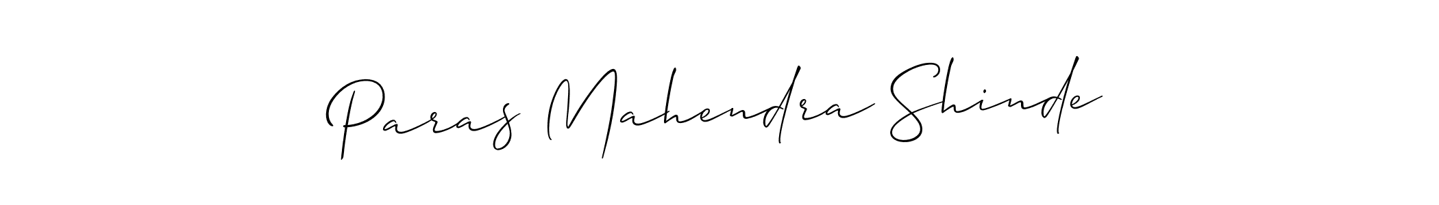 Allison_Script is a professional signature style that is perfect for those who want to add a touch of class to their signature. It is also a great choice for those who want to make their signature more unique. Get Paras Mahendra Shinde name to fancy signature for free. Paras Mahendra Shinde signature style 2 images and pictures png