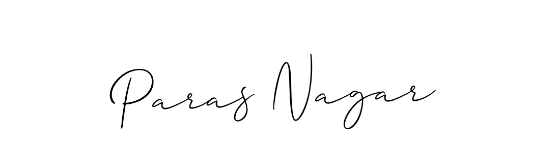 Allison_Script is a professional signature style that is perfect for those who want to add a touch of class to their signature. It is also a great choice for those who want to make their signature more unique. Get Paras Nagar name to fancy signature for free. Paras Nagar signature style 2 images and pictures png