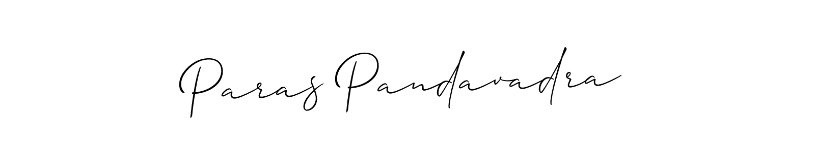 Paras Pandavadra stylish signature style. Best Handwritten Sign (Allison_Script) for my name. Handwritten Signature Collection Ideas for my name Paras Pandavadra. Paras Pandavadra signature style 2 images and pictures png