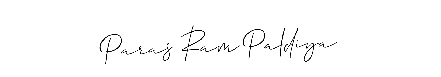 Make a short Paras Ram Paldiya signature style. Manage your documents anywhere anytime using Allison_Script. Create and add eSignatures, submit forms, share and send files easily. Paras Ram Paldiya signature style 2 images and pictures png
