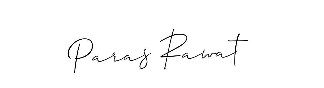 Use a signature maker to create a handwritten signature online. With this signature software, you can design (Allison_Script) your own signature for name Paras Rawat. Paras Rawat signature style 2 images and pictures png