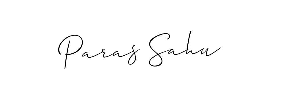 Design your own signature with our free online signature maker. With this signature software, you can create a handwritten (Allison_Script) signature for name Paras Sahu. Paras Sahu signature style 2 images and pictures png