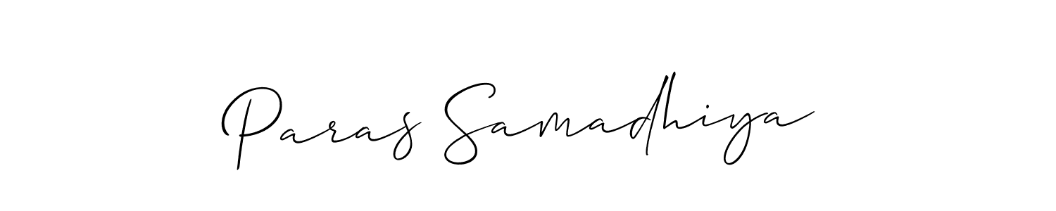 Paras Samadhiya stylish signature style. Best Handwritten Sign (Allison_Script) for my name. Handwritten Signature Collection Ideas for my name Paras Samadhiya. Paras Samadhiya signature style 2 images and pictures png