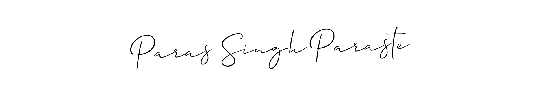 Use a signature maker to create a handwritten signature online. With this signature software, you can design (Allison_Script) your own signature for name Paras Singh Paraste. Paras Singh Paraste signature style 2 images and pictures png