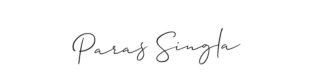 It looks lik you need a new signature style for name Paras Singla. Design unique handwritten (Allison_Script) signature with our free signature maker in just a few clicks. Paras Singla signature style 2 images and pictures png