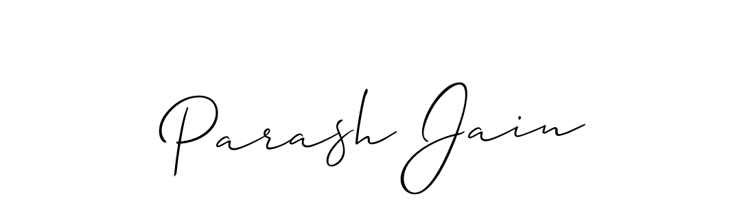 Also You can easily find your signature by using the search form. We will create Parash Jain name handwritten signature images for you free of cost using Allison_Script sign style. Parash Jain signature style 2 images and pictures png