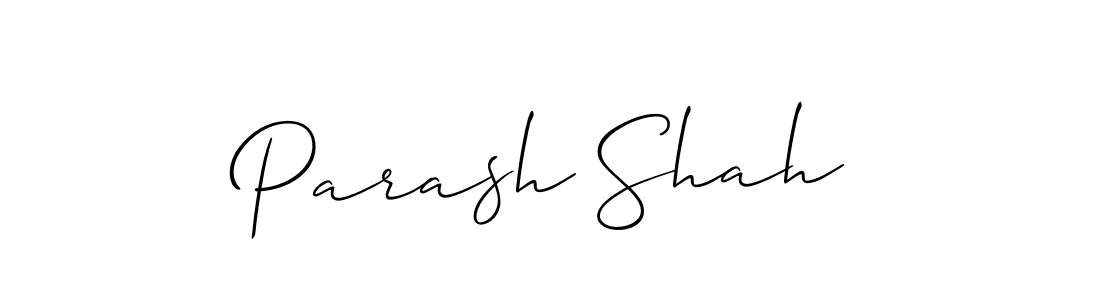 You should practise on your own different ways (Allison_Script) to write your name (Parash Shah) in signature. don't let someone else do it for you. Parash Shah signature style 2 images and pictures png