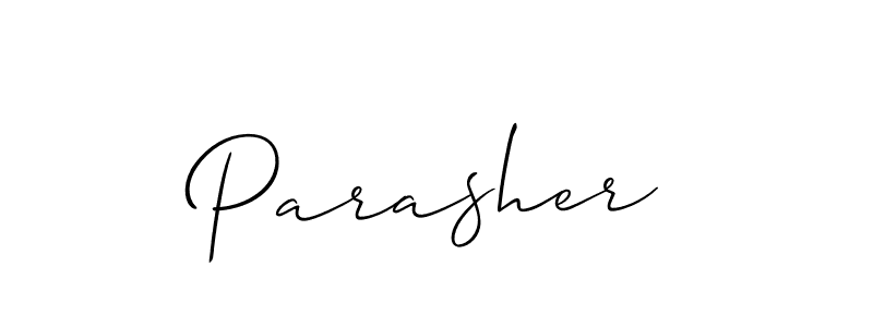 Also You can easily find your signature by using the search form. We will create Parasher name handwritten signature images for you free of cost using Allison_Script sign style. Parasher signature style 2 images and pictures png