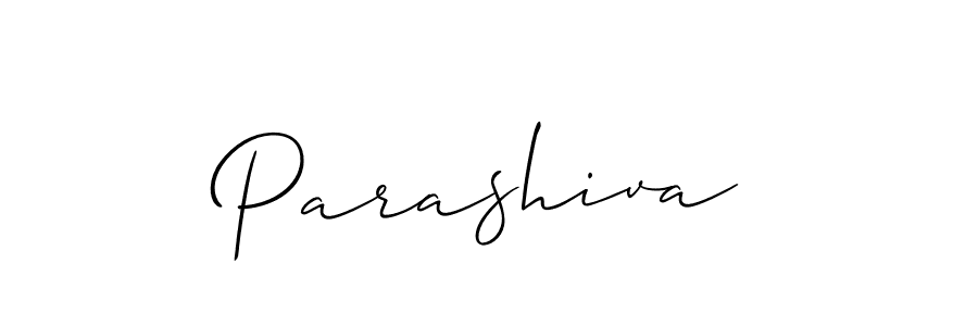 The best way (Allison_Script) to make a short signature is to pick only two or three words in your name. The name Parashiva include a total of six letters. For converting this name. Parashiva signature style 2 images and pictures png