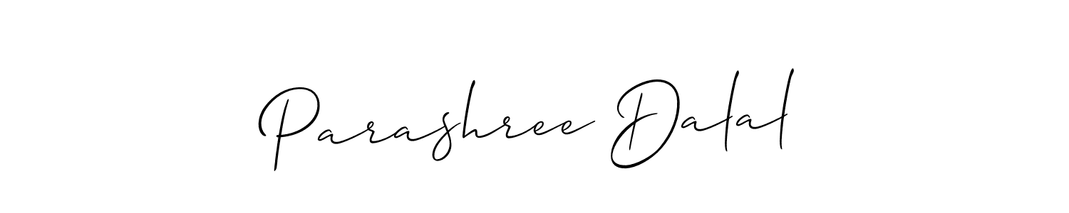 Also You can easily find your signature by using the search form. We will create Parashree Dalal name handwritten signature images for you free of cost using Allison_Script sign style. Parashree Dalal signature style 2 images and pictures png